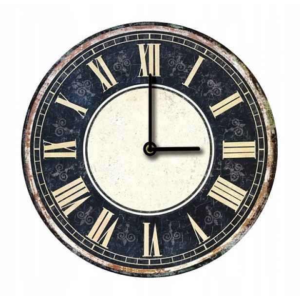Velký Vintage nástěnný hodinový stroj do kuchyně obývacího pokoje 50x50