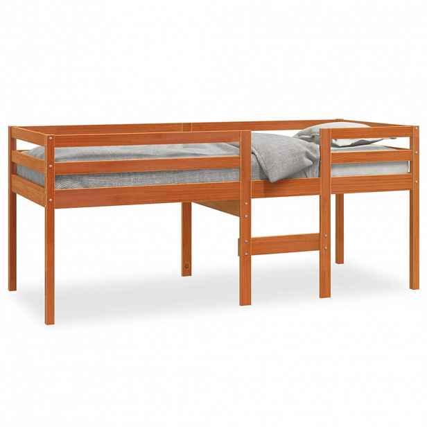 vidaXL Patrová postel voskově hnědá 90 x 190 cm masivní borové dřevo