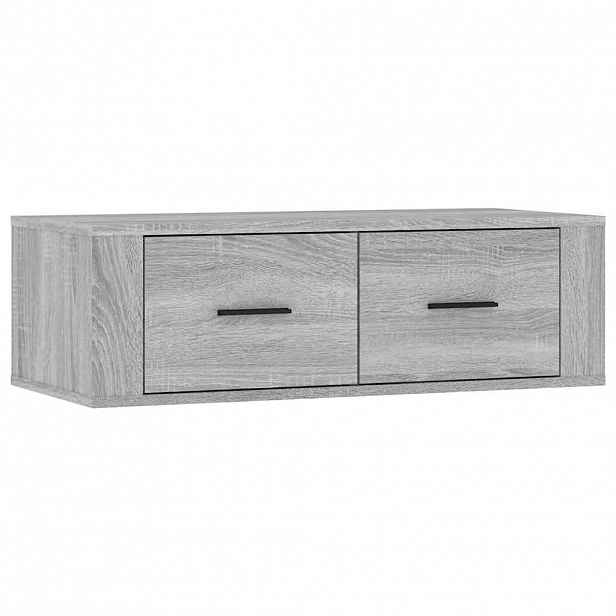 vidaXL Závěsná TV skříňka šedá sonoma 80x36x25 cm kompozitní dřevo