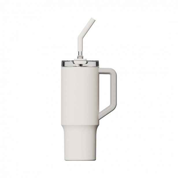Xiaomi - Termo hrnek Straw Mug, 1 l, bílá 6941812776933