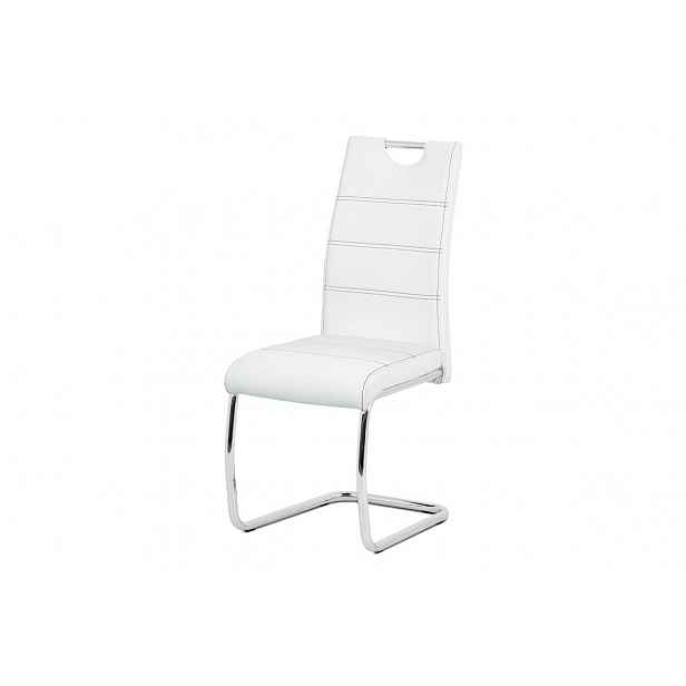 Jídelní židle, bílá/chrom