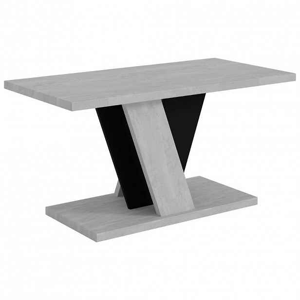 ALTDECOR KAVOVÝ STOLEK 110 x 70 x 60 cm – vzhled betonu K350 / černá – INEY