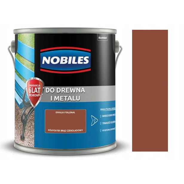 Nobiles Ftalonalové Dřevo Kov 5 L, Čokoládová Hnědá Barva