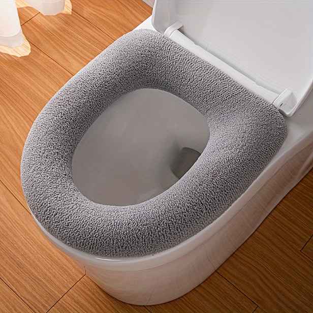TEMU 1 ks Roztomilé kreslené a jednobarevné WC sedátko, zesílené WC sedátko s rukojetí, dostupné v několika barvách, měkké na dotek, pro pohodlné