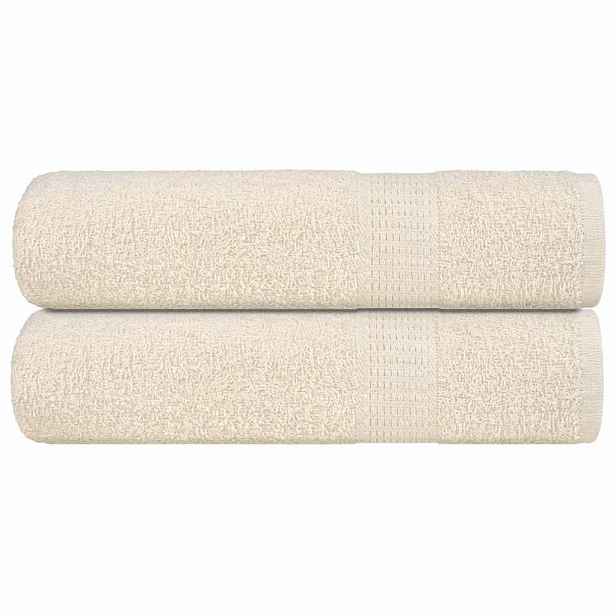vidaXL Ručníky do sprchy FROGN 2 ks krémové 70 x 140 cm 360 g/m²