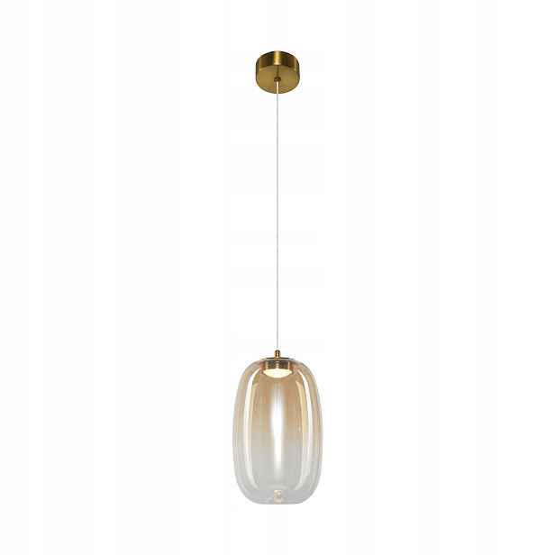 Závěsná lampa Milagro Vaso 3 Amber 4W Led 3000K Zlatá Skleněná Nastavitelná 13