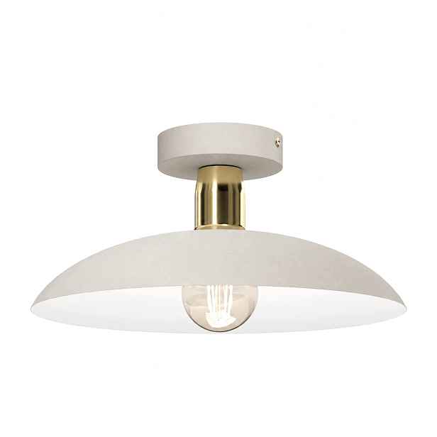Závěsná Lampa S Velkým Stínidlem E27 Světlý Kašmír Zlatý Kovový Led 30 CM