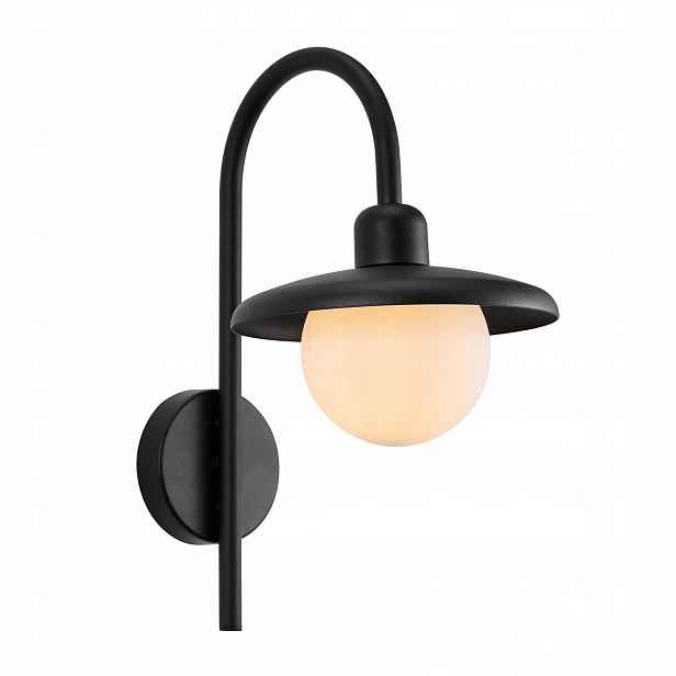 Černé venkovní nástěnné svítidlo Berlo E27 10W IP44 Moderní Nordlux