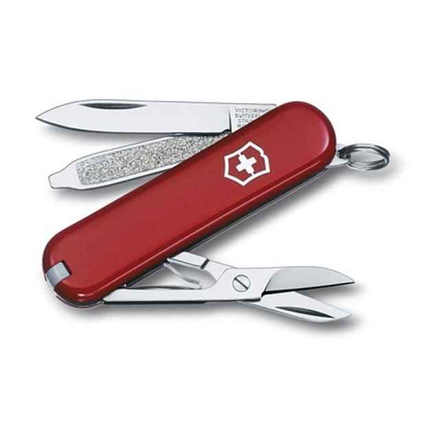 nůž 7-funkcí CLASSIC, červ., 58mm, VICTORINOX