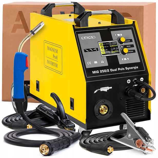 Svářečka Magnum Mig 250/2 Dual Puls Synergie 230V 400V 250A Tig Lift Mma 4R