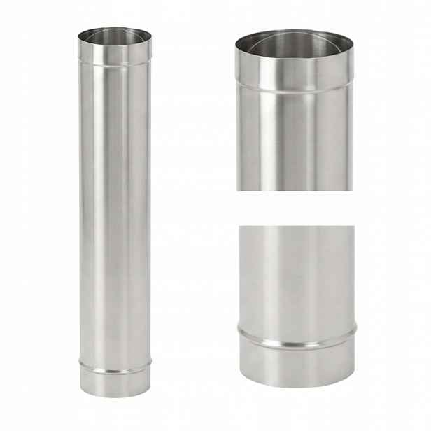 Trubka trubka 1 m fi130 gr. 1 mm dřevo, pelety, komínová vložka