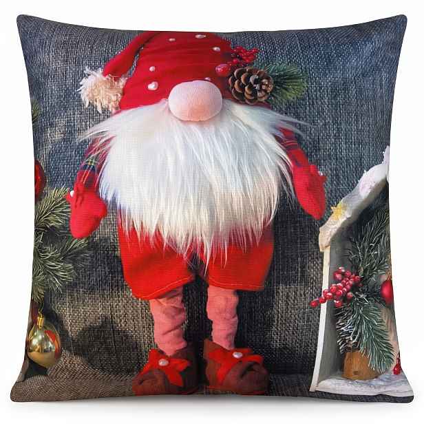 Vánoční povlak na polštář GNOME CHRISTMAS IV. 40x40 cm