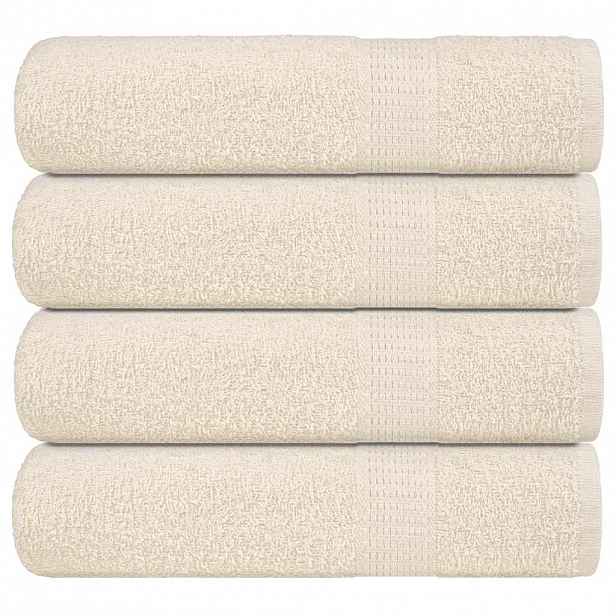vidaXL Ručníky do sprchy FROGN 4 ks krémové 70 x 140 cm 360 g/m²