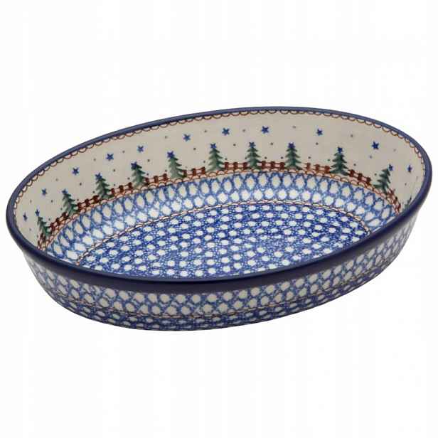Žáruvzdorná nádoba Miska 24 cm Umělecká keramika Bolesławiec dek 0340