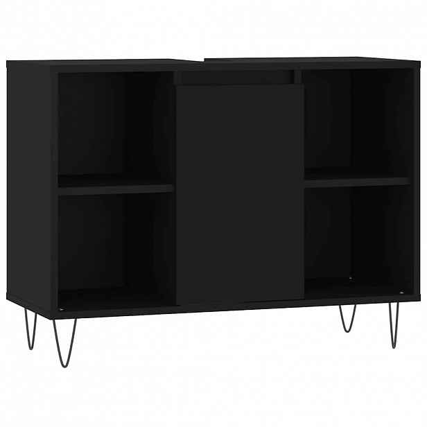 vidaXL Koupelnová skříňka černá 80 x 33 x 60 cm kompozitní dřevo