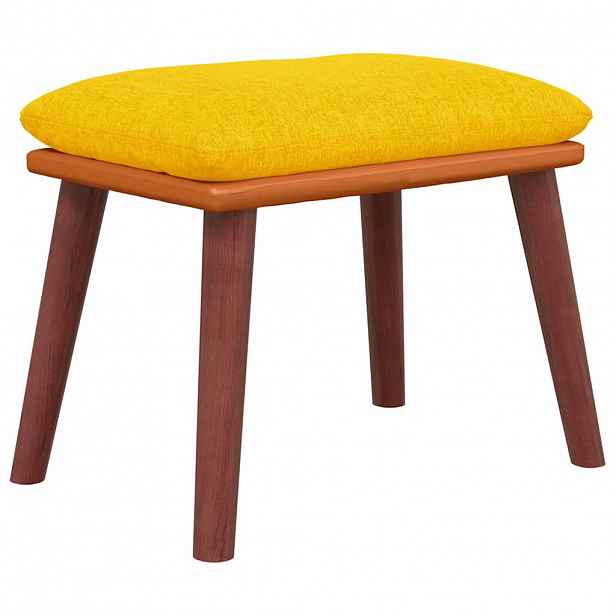 vidaXL Podnožka hořčicově žlutá 45x29,5x35 cm textil a umělá kůže