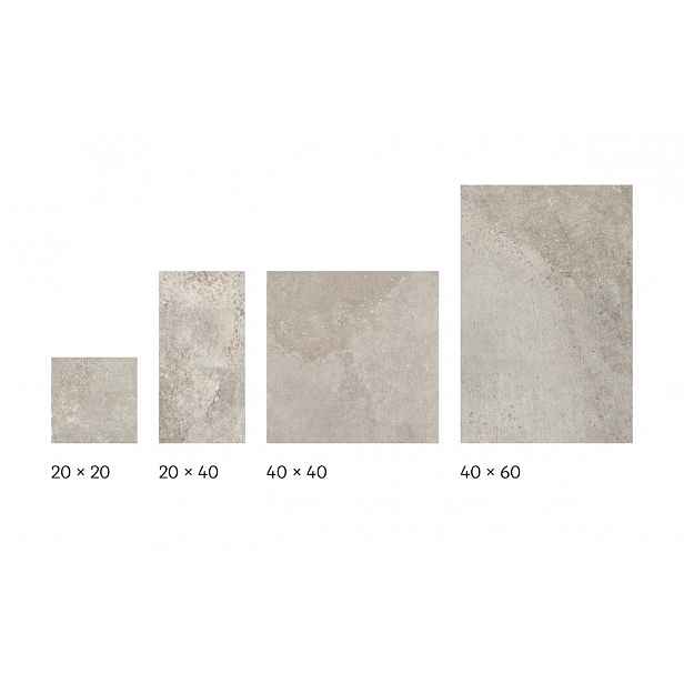 Dlažba Cir Molo Audace grigio di scotta 20x20,20x40,40x40,40x60 cm mat 10685451