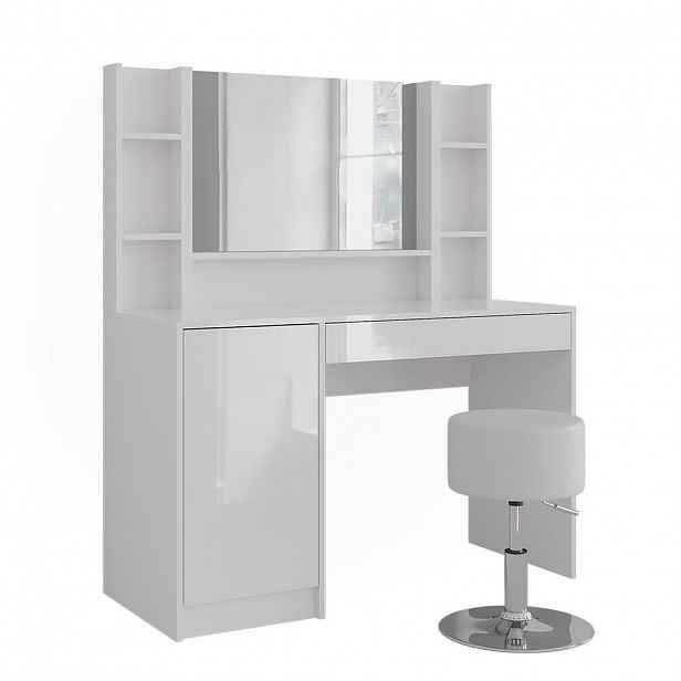 Vicco TOALETNÍ STOLEK Sherry Bílá/bílý vysoký lesk 119.8 cm 5 dílů