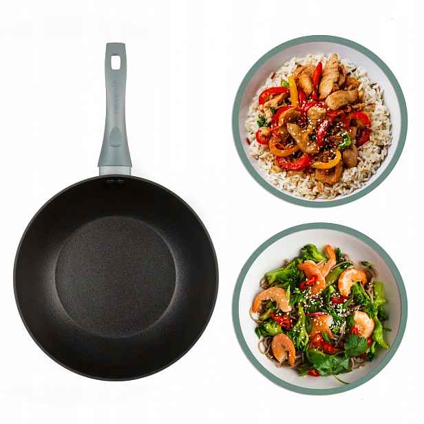 Nepřilnavá Pánev Progress Shimmer Stir Fry 28 CM Na Indukci, Plyn