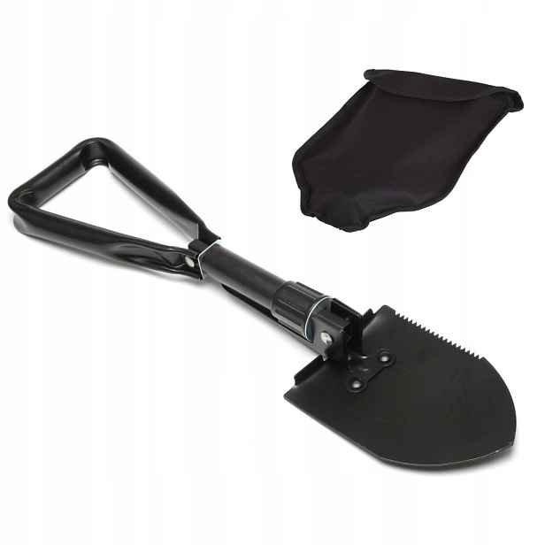 Skládací lopatka 56 cm kovová, ocelová násada, s pouzdrem