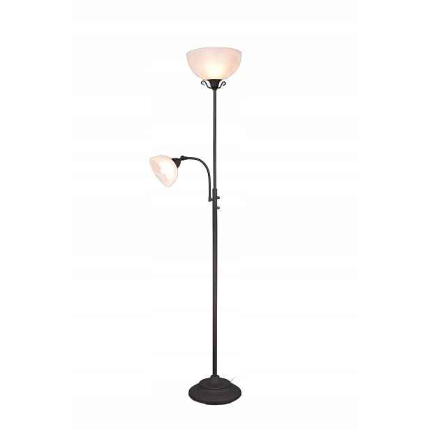 Stojací podlahová lampa s lampou rezavá Rl