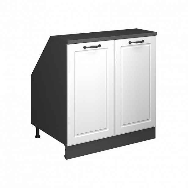 Vicco ŠIKMÁ SKŘÍŇ Rion Bílý venkovský dům 80 x 81.6 cm se 2 dveřmi, korpus skříně hloubka 60 cm