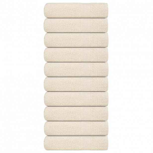 vidaXL Ručníky do sprchy FROGN 10 ks krémové 70x140 cm 360 g/m²