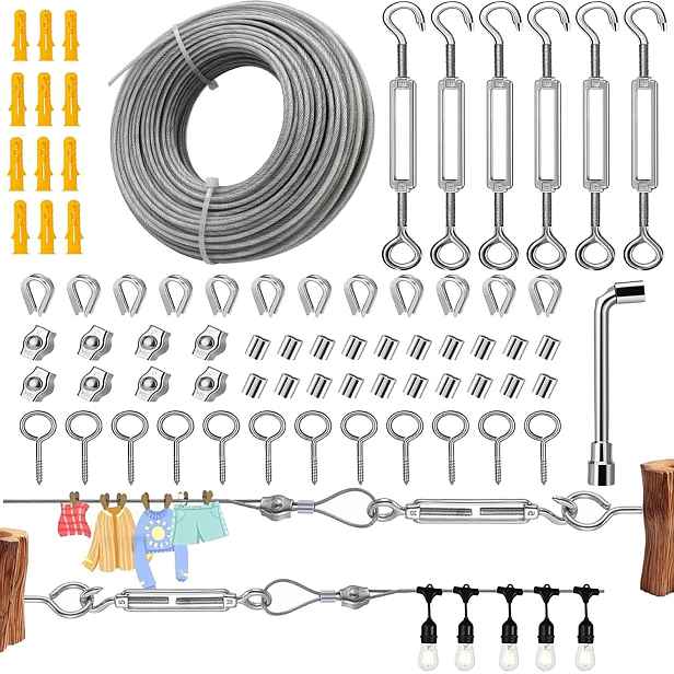 Ocelové lanko 7x7 v Pvc krytu 2 mm 35 m nerezová ocel 304 Set 72v1