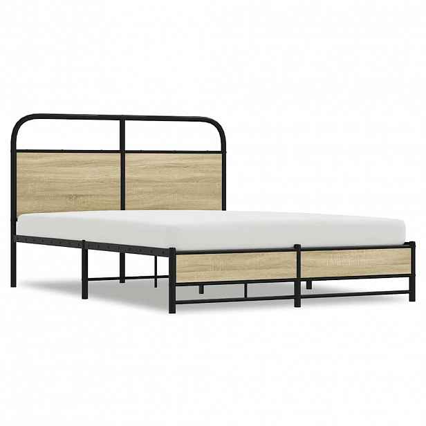 vidaXL Rám postele bez matrace 120x190 cm dub sonoma kompozitní dřevo