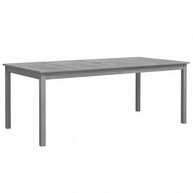 vidaXL Zahradní stůl šedý 200 x 100 x 75 cm masivní akáciové dřevo