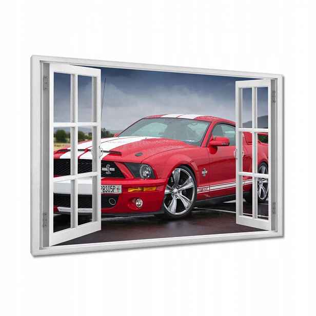 Obrazy 90x60 Červený Ford Mustang Usa