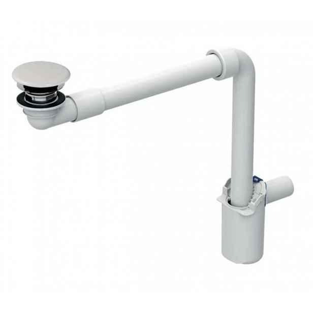 Geberit ONE - Úsporný umyvadlový sifon s výpustí pro umyvadla bez přepadu, d 32 mm, bílá 152.089.01.1