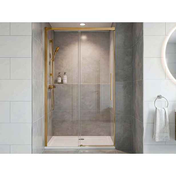 Gelco Lux - Sprchové dveře 110 cm, čiré sklo/zlatá GU1211G