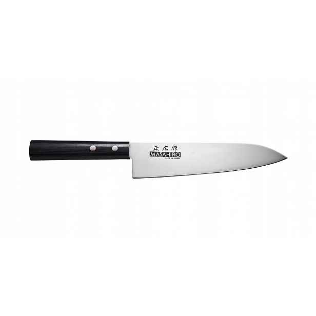 Japonský nůž šéfkuchaře Masahiro Sankei Gyuto 180 černý
