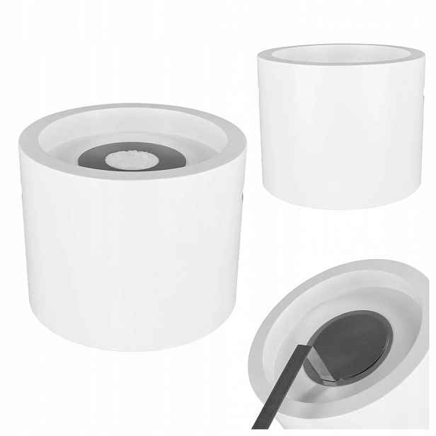 Volně Stojící Biokrb Moon Mini Bílý Mat Na Biopalivo Na Terasu Do Zahrady