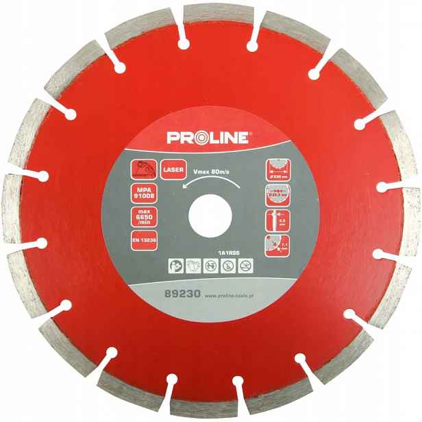 Diamantový kotouč segmentový Laser 230x2,5x22 mm Proline (89230)