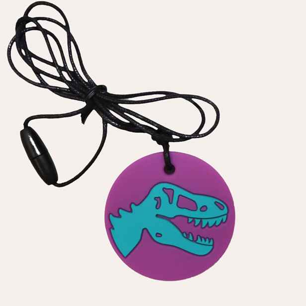 Jellystone Designs Uklidňující přívěsek Dinosaurus, fialový