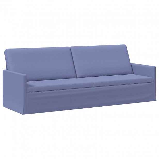 vidaXL 3-místná pohovka Modrá džínovina 220 x 81 x 82 cm Textil
