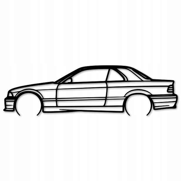 Ažurový Obraz Automobil Bmw e36 80 cm Nástěnná Dekorace Panel Model Automobilu