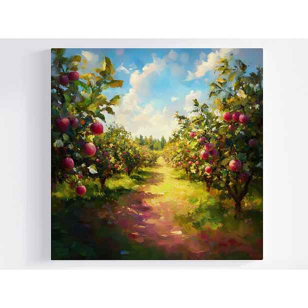 Obraz Na Plátně Canvas Krajina Sad Stromy Jabloň Jablka 50x50