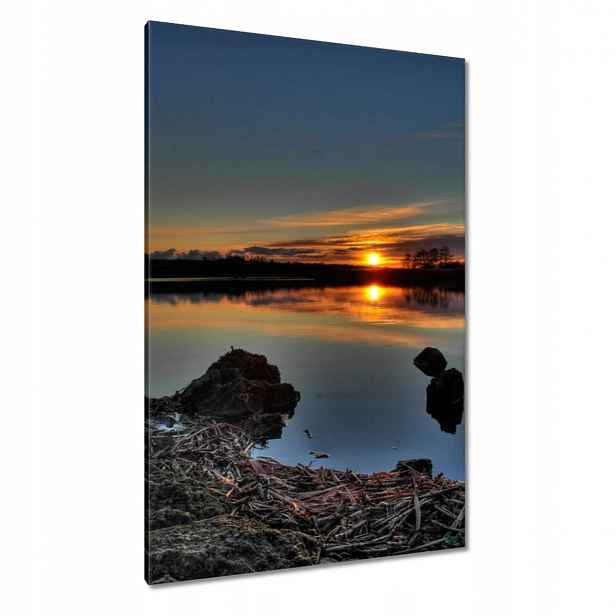 Obrazy 80x120 Slunce zapadající jezero