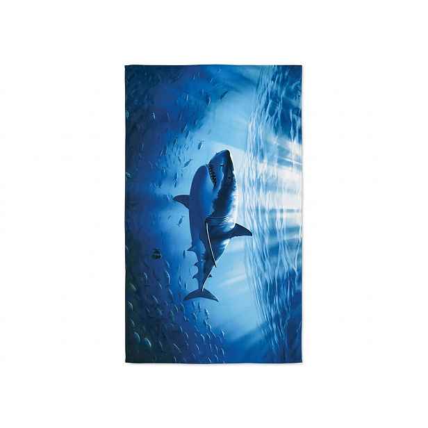 Rychleschnoucí XXL plážová osuška SHARKON modrá 150 x 210 cm, 100% mikrovlákno