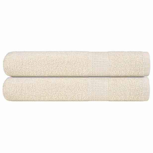 vidaXL Saunové osušky FROGN 2 ks krémové 80x200 cm 360 g/m²