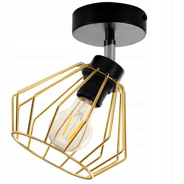 Závěsná Stropní Lampa Lustr Zlatý Stropní Svítidlo Led