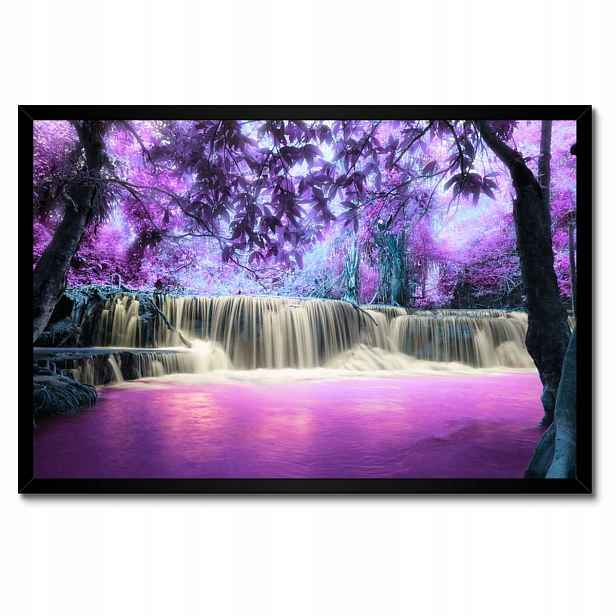 Plakáty v rámu 60x40 Fialový vodopád