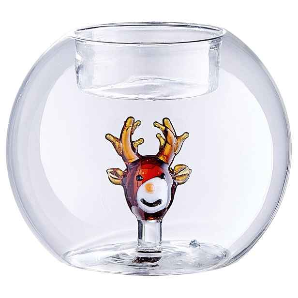 MERRY & BRIGHT Svícen na čajovou svíčku sob 8 cm