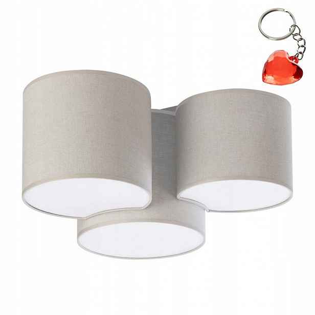 Stropní Svítidlo Stropní Svítidlo Šedý lustr Mona 3xE27 Moderní 30cm Tk Lighting