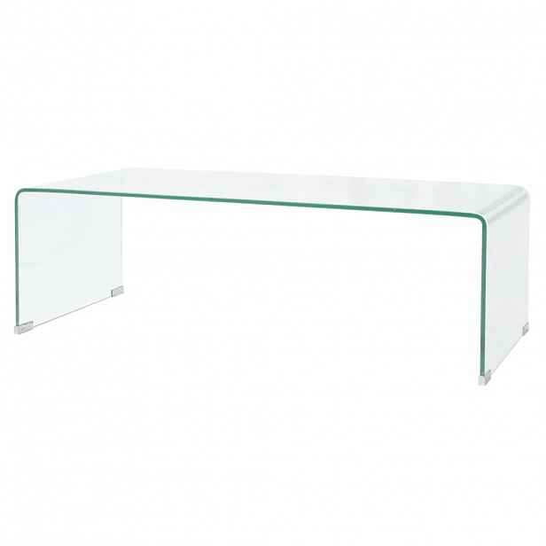 vidaXL Konferenční stolek tvrzené sklo 98x45x30 cm čiré