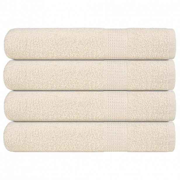 vidaXL Saunové osušky FROGN 4 ks krémové 80x200 cm 360 g/m²