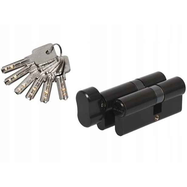 Vložky Dr Strong 30/35+30G/35 černé 6 klíčů B-Harko